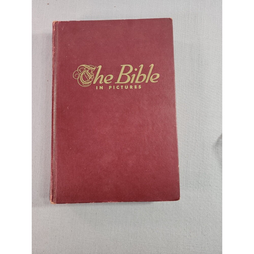 Vintage The Bible In Pictures 1956 Hardcover Illustrated Picture Book